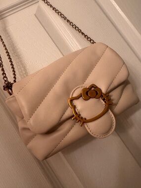 Hello Kitty Quilted Crossbody with Gold Hardware